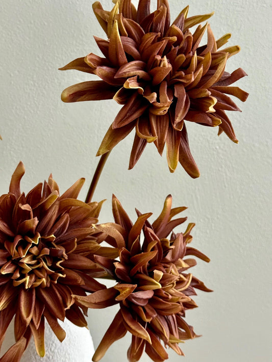 Artificial Dahlia Flower, Real Touch Faux Dahlia Stem 20"