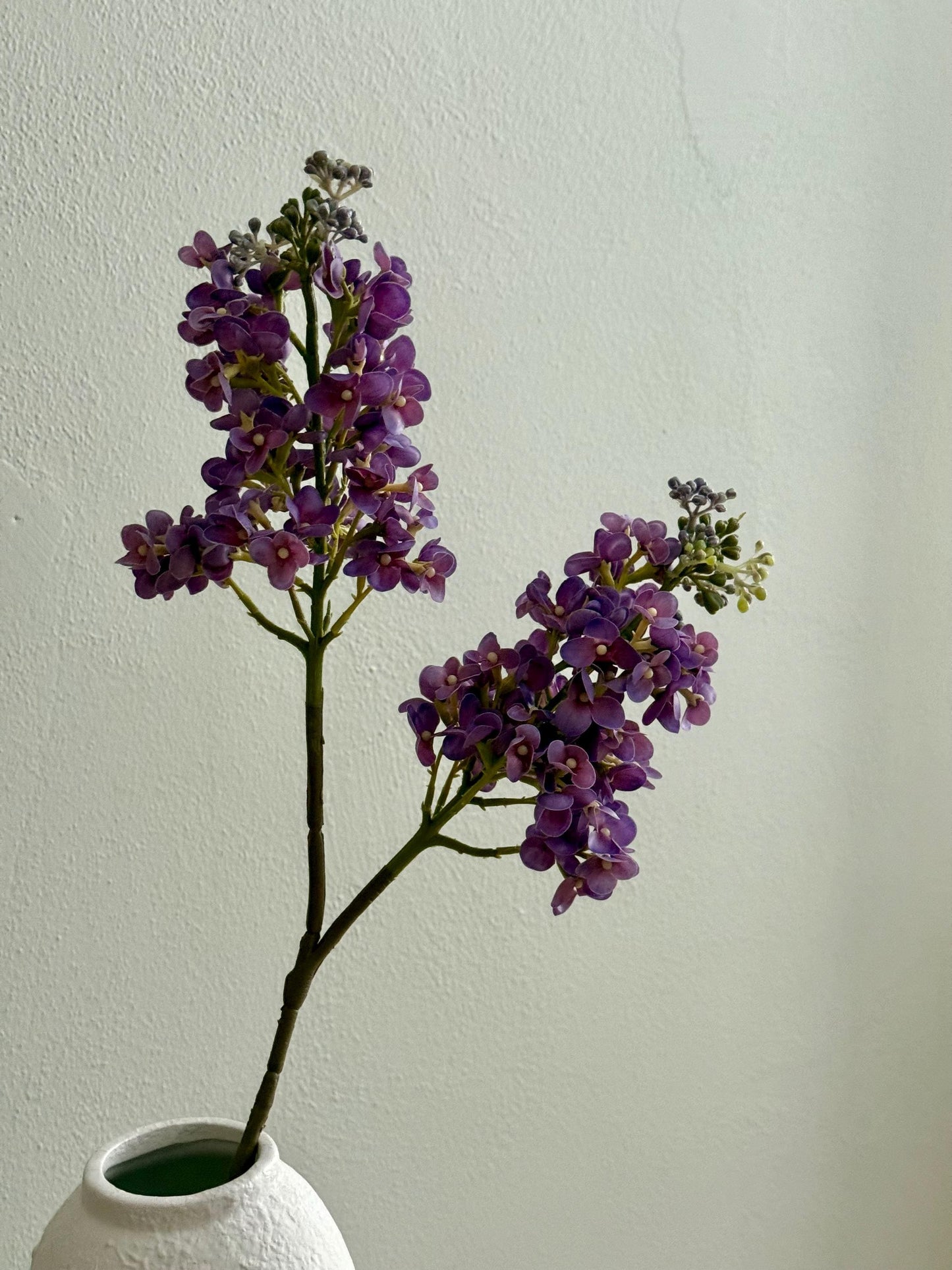 25" Real Touch Lilac Branch, Faux Flower Purple or Pink Stem for Vase Decor
