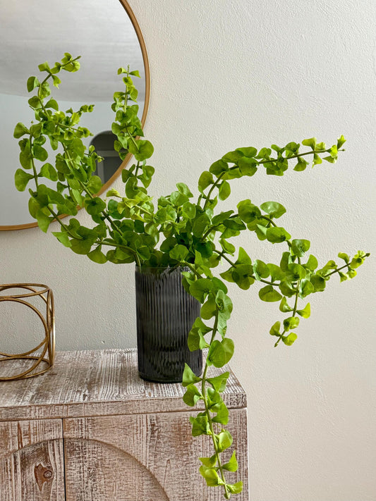 37" Artificial Bells of Ireland Stem, Real Touch Green Flower, Faux Irish Bell Stem