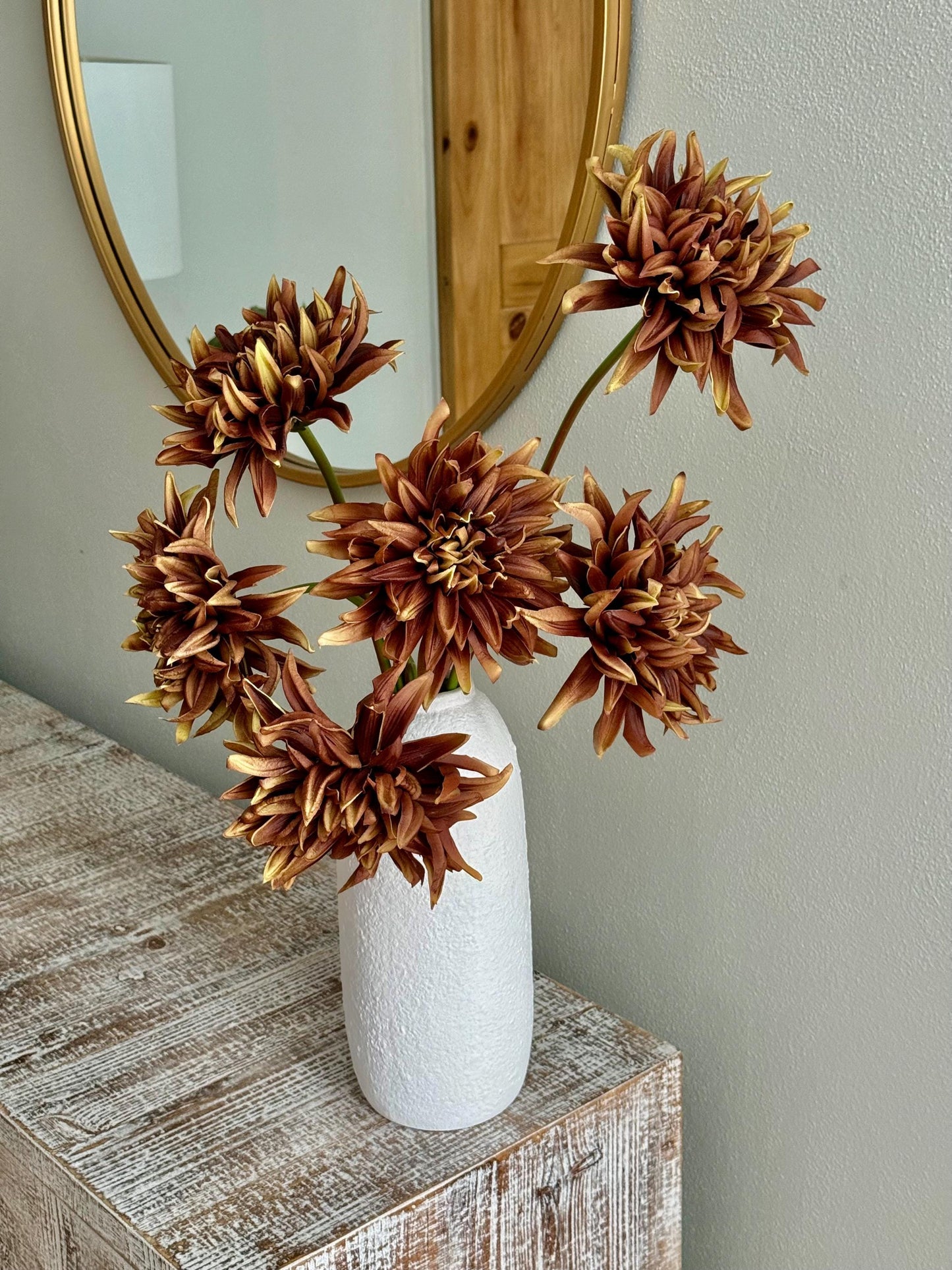 Artificial Dahlia Flower, Real Touch Faux Dahlia Stem 20"