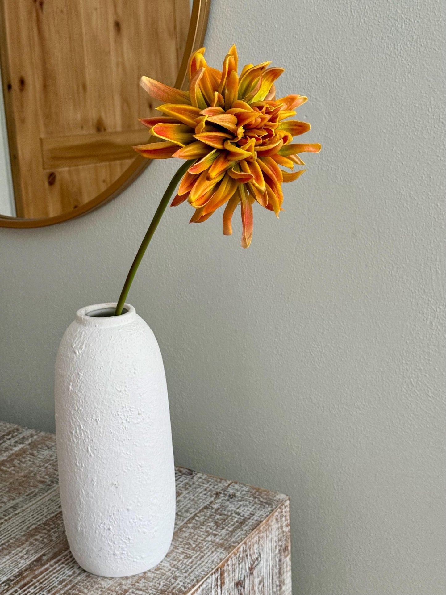 Artificial Dahlia Flower, Real Touch Faux Dahlia Stem 20"